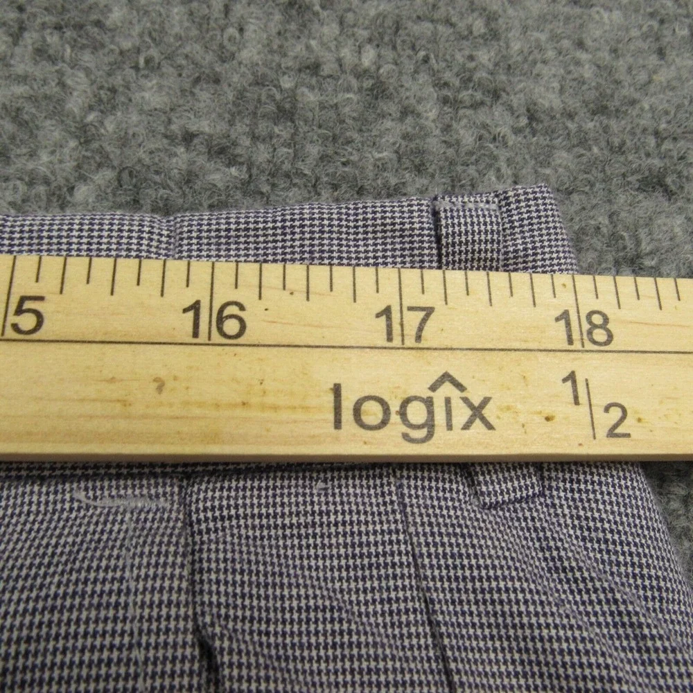 Vintage Cross Creek Pants Men 37x28 Cuffed Micro Houndstooth Pleated Made in USA